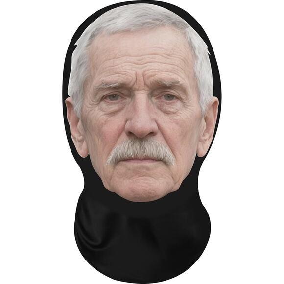 Old Man Mask Adult Spandex Headscarf Funny Costume Party Dress Up Face Veil - Picture 1 of 7
